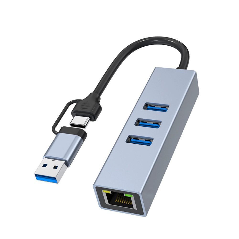 HUB TIPO C 2 EN 1 3.0 + RJ45 1000M - SL-030 Amplía la conectividad de tus dispositivos con una solución versátil que integra puertos USB y red cableada para un rendimiento estable y rápido. • Conector dual: USB Tipo A + USB Tipo C • Puertos USB: 3 puertos USB Tipo A • Velocidad USB: USB 3.0 hasta 5 Gbps • Puerto de red: 1 puerto RJ45 • Velocidad Ethernet: 10 / 100 / 1000 Mbps • Indicadores: LED de estado • Funcionamiento: Plug and play • Compatibilidad: Compatible con Windows / Mac OS / Linux / Android Ideal para laptops, tablets y equipos que necesitan más puertos y una conexión...