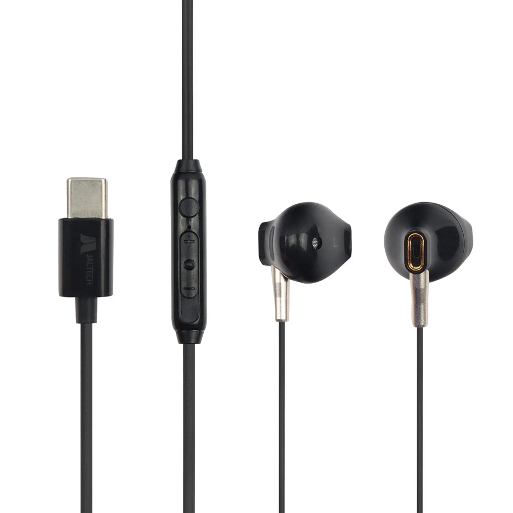 AUDIFONOS METALIZADO TIPO C JAL-H35N Audífonos Metalizados Tipo C -Tipo de conector: USB Tipo C -Diámetro del altavoz:14mm -Impedancia:32O -Sensibilidad:97dB±3dB -Longitud de cable:1 metro -Potencia de altavoz:3-5mW -Material: ABS + Metal -Tipo de cable: TPE -Control de volumen y llamadas en cable -Micrófono de alta definición -Compatible con celulares, tablets, portátiles, pc. -Color: Negro