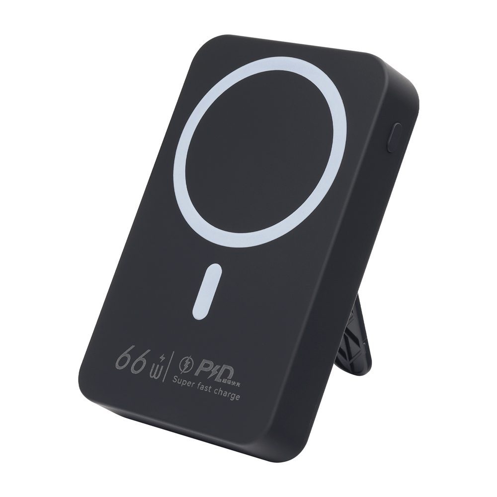 POWER BANK MAGNETICO PLUS Power bank con carga magnética 10000 mAh -Capacidad: 10000mAh -Soporte plegable -Tecnología power Delivery (PD20W) -Tamaño: 107*66*20mm -Peso: 225g -Material: ABS + PC Tipo 1- 5W Tipo de carga inalámbrica Entrada de puerto Lightning: 5V/2A Entrada de Puerto Tipo C: 5V/2A Salida USB Tipo A: 5V/2A Salida de cable tipo C: 5V/2A Para salida de cable Lightning: 5V/2A Salida inalámbrica: 5W Tipo 2- 15W Tipo de carga inalámbrica magnética: Para entrada de puerto lightning: 18W Puerto de entrada/salida tipo C: 20W Salida USB: 22,5 W Salida de cable tipo C: 5V3A 9V2A 12V1.5A Salida de cable para lightning: 18W Salida...