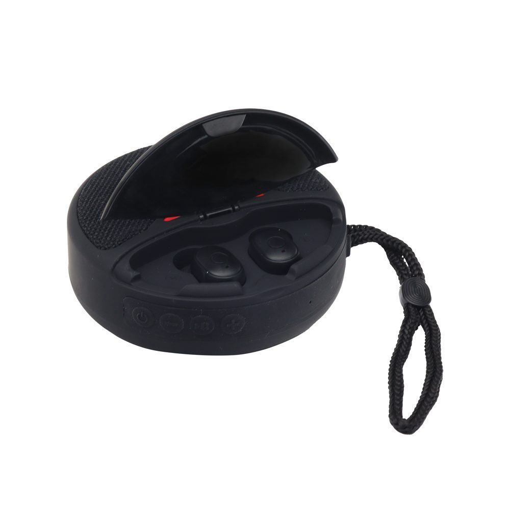 SPEAKER + AUDIFONOS TWS - 808 Speaker con audífonos integrados Un diseño práctico y versátil que combina altavoz y audífonos en un solo dispositivo. Ideal para llevar tu música a todas partes y disfrutarla como prefieras, con o sin cables. Bluetooth 5.0 para una conexión inalámbrica estable Batería de 500 mAh con aproximadamente 1 hora de uso continuo Compatibilidad con entrada auxiliar 3.5 mm, USB, tarjeta TF y conexión Bluetooth Potencia de 5W y rango de frecuencia de 20 Hz a 20 kHz Altavoz con diámetro de 52 mm para un sonido más amplio Voltaje de funcionamiento: 3,7 V Entrada de carga 5V / 500 mAh...