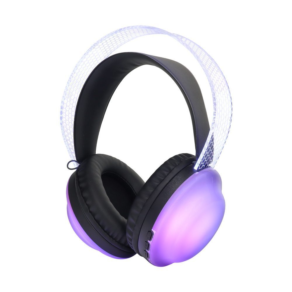 AUDIFONOS DIADEMA BT FULL RGB Diadema inalámbrica bluetooth. • Bluetooth 5.3 • Iluminación RGB • Con micrófono integrado • Con puerto AUX 3.5 MM • Botones para control de volumen • Capacidad de batería: 250 mAh • Impedancia: 32O • Respuesta A la frecuencia: 20-20000 Hz • Distancia de transmisión: 10 M • Diámetro de altavoz: 40 MM • Sensibilidad: 110 DB - 3 DB • Voltaje de carga: USB Tipo C Uso recomendado para potenciar tu experiencia diaria.
