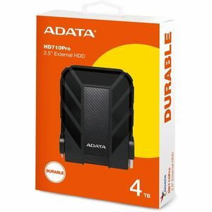 Disco Duro Adata HD710 Pro AHD710P-4TU31-CBK - 2.5" Externo - 4TB - Negro - Consola de juegos Dispositivo compatible - USB 3.2 (Gen 1) - Al por menor