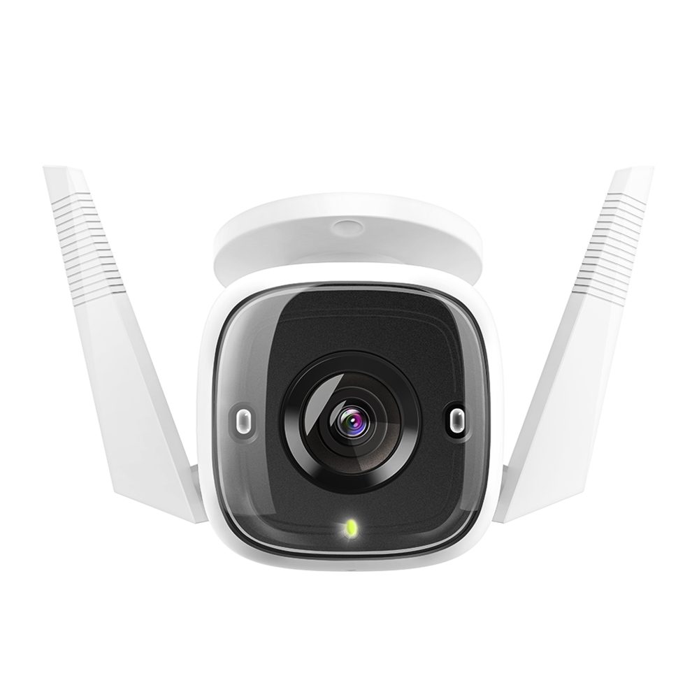 CAMARA EXTERIOR WIFI  C310 Cámara exterior Wi-Fi · Vídeo de ultra alta definición · Resolución: 3 MP (2304 × 1296) · Cuadros por segundo: 15 FPS · Compresión de video: H.264 · Redes cableadas o inalámbricas (Wi-Fi) · Frecuencia wifi: 2.4 Ghz · Visión nocturna avanzada · Distancia visual de hasta 30 m (98 pies) · Detección de movimiento y notificaciones · Alarma de luz y sonido · Audio bidireccional · Micrófono y un altavoz integrados · Almacenamiento seguro · Soporta micro SD de hasta 128 Gb · Control por voz: · Funciona con el asistente de Google y Amazon Alex