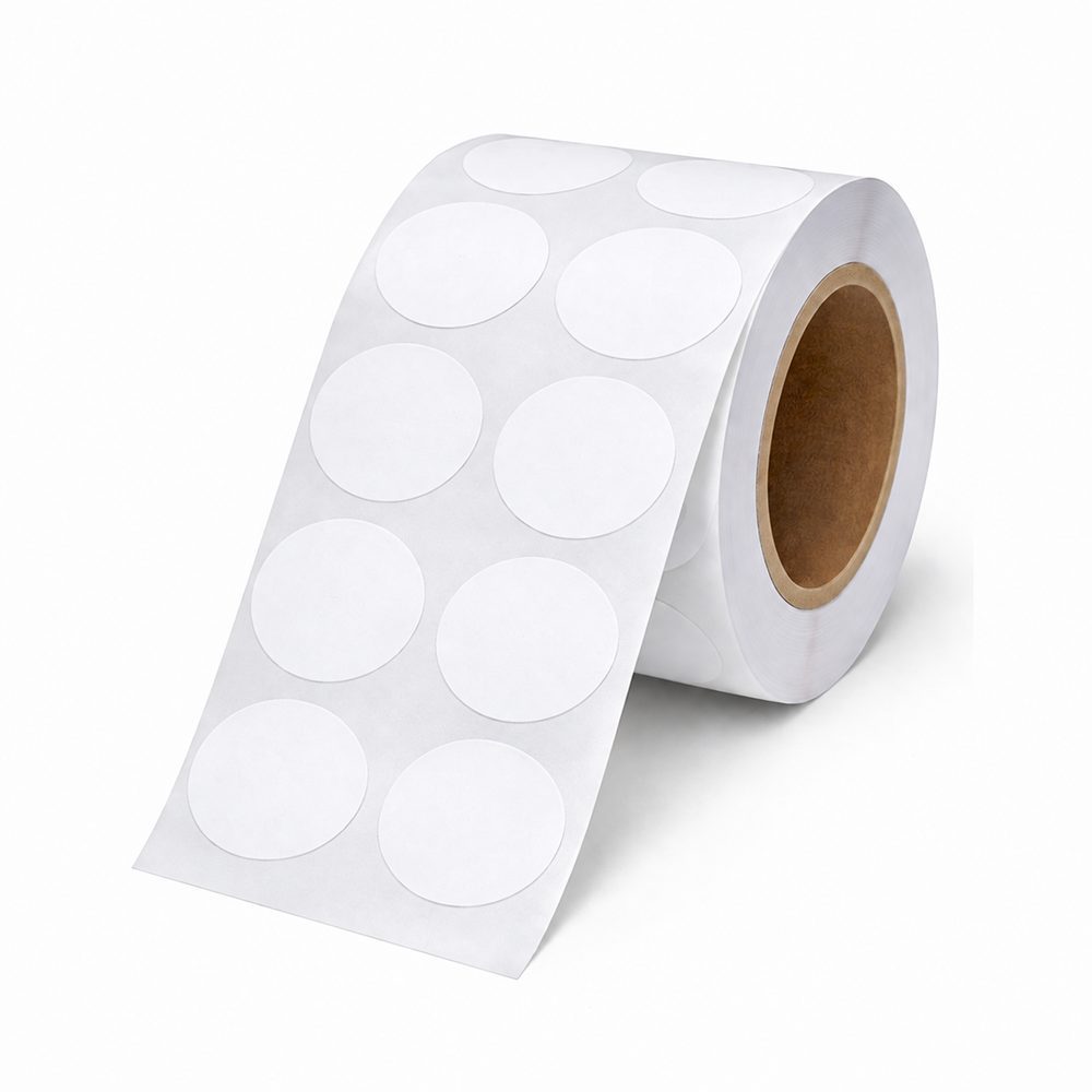 ETIQUETA TRANSFER TÉRMICA CIRCULO 40MM X 2000 Dale un acabado distintivo a tus productos con etiquetas circulares de alta calidad, ideales para branding, códigos de barras y marcación. Perfectas para lograr una presentación más llamativa y profesional. • Tipo: papel de transferencia térmica • Color: blanco • Tamaño de etiqueta: 40 x 40 mm (forma circular) • Cantidad: 2000 etiquetas • Columnas: 2 • Diámetro exterior: 80 mm • Diámetro del núcleo (core): 25.4 mm • Compatible con impresoras de transferencia térmica • Compatible con referencias: 40146 / 40229 • Uso común: impresión de códigos de barras, stickers y marcación de productos • Presentación: paquete x 2...