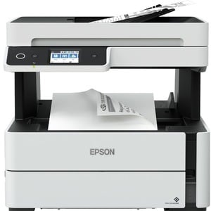 Impresora de inyección de tinta multifunción Epson ET-M3170 Inalámbrico EcoTank - Monocromo - Copiadora/Fax/Impresora/Escáner - 1200 x 2400 dpi Impresión - Dúplex impresión Automático - 251 hojas Entrada - Color Escáner - 9600 - Monocromo Fax - Gigabit Ethernet - LAN inalámbrica - Epson Connect, Epson iPrint, Epson Remote Print, Google Cloud Print, Apple AirPrint, Wi-Fi Direct - USB