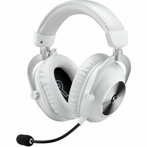 Auriculares de gaming Logitech G PRO X Con cable/Inalámbrico Sobre la cabeza Estéreo - Blanco - Binaural - Cerrado - 3000cm - Bluetooth - 38Ohm - 20Hz a 20kHz - Cardioid, Uni Direccional, Condensador Electret Micrófono - USB, Mini-phone (3.5mm)