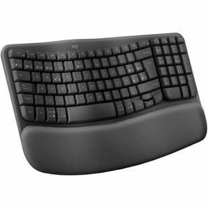 Logitech Wave Keys Teclado - Inalámbrico Conectividad - USB Interfaz - Español - Grafito - Bluetooth - 10m - ChromeOS, Windows 10, Windows 11, Mac OS X 11.0 Big Sur, Linux, iPadOS 14, Android 9.0, iOS - Chromebook, Portátil, Tableta, Smartphone - PC, Mac - AAA Tamaño de batería admitida