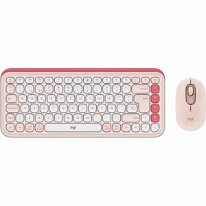 Teclado y ratón Logitech POP Icon Combo - QWERTY - Español - Inalámbrico Bluetooth Teclado - Keyboard/Keypad Color: Rosa, Blanco - Inalámbrico Bluetooth Mouse - Óptico - 4000 dpi - 2 Botón - Rueda de desplazamiento - Pointing Device Color: Rosa, Blanco - Easy Switch, Interuptor Encendido/Apagado, Pausa Tecla(s) de acceso rápido - AA, AAA - Compatible con Portátil, Tableta para PC, Mac