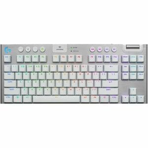 Logitech G G915 X LIGHTSPEED TKL Teclado gaming - Tamańo completo - Con cable/Inalámbrico Conectividad - USB Tipo C Interfaz - RGB LED - Blanco - GL Táctil Llave de contacto - Bluetooth/RF - 2.40GHz - Rodillo de volumen, Control de medios Tecla(s) de acceso rápido - Mac OS, Windows 10, Mac OS X 10.11 El Capitan, Windows 11, Mac OS X 11.0 Big Sur, ChromeOS, Android 4.3 Jelly Bean, iOS 10 - PC, Mac