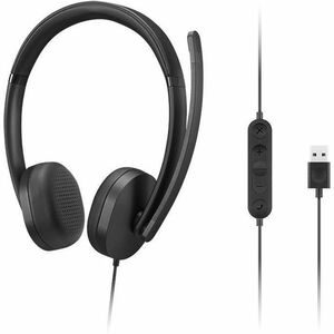 Auriculares Lenovo Cableado Sobre la oreja, Sobre la cabeza Estéreo - Negro - Binaural - 32Ohm - 20Hz a 20kHz - 100cm Cable - USB Tipo A
