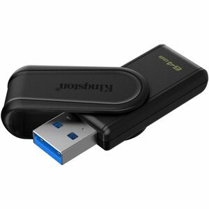 Unidad flash Kingston DataTraveler Exodia S - 64GB - USB 3.2 (Gen 1) - Negro - 1