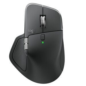 Mouse Logitech MX Master 4 - Frecuencia Bluetooth/Radio - USB Tipo C, USB Tipo A - Darkfield - 8 Botón(es) - Grafito - Inalámbrico - 10m - 2.40GHz - Recargable - 8000 dpi - Botón para pulgar, Rueda de desplazamiento