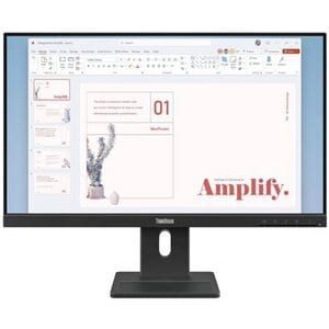 Monitor LED Lenovo ThinkVision E24-40 24" Clase Full HD - 16:9 - Negro oscuro - 60.5cm (23.8") Viewable - Tecnología conmutación en el mismo plano (In-plane Switching, IPS) - WLED Retroiluminación - 1920 x 1080 - 16,7 Millones de colores - 250cd/m² - 4ms - 100Hz Frecuencia de actualización - Altavoces - Giratoria, Altura, Pivote, Inclinable - HDMI - VGA - DisplayPort - Compatible con Montura VESA