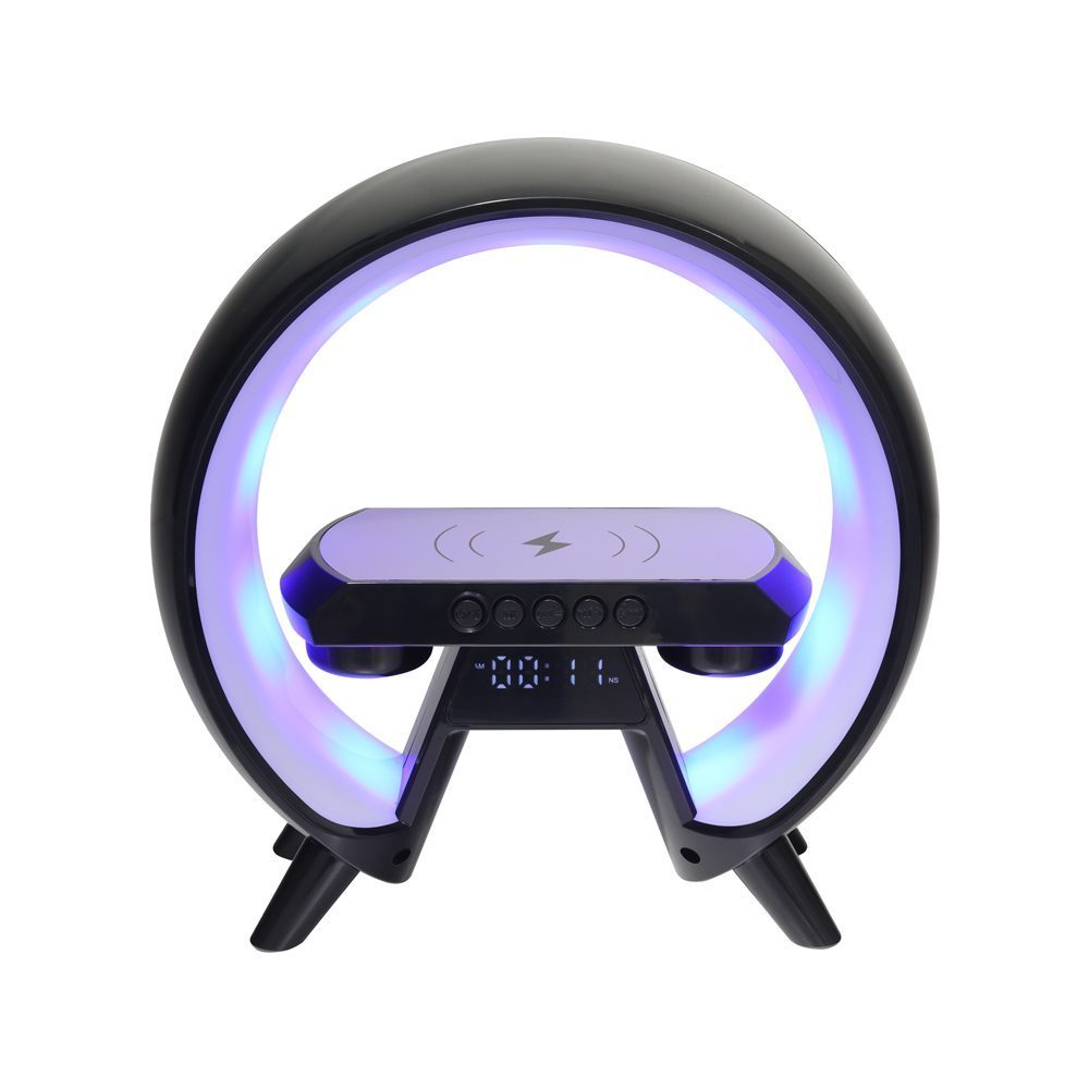 PARLANTE V INVERSA Audio potente y claro ideal para música, películas y contenido diario. • Interfaz: bluetooth/USB/AUX 3.5 mm • Funciones: reloj/alarma/parlante/lampara LED/cargador inalámbrico • Material: ABS y policarbonato • Capacidad de la batería: 3,7 V/500 mAh (14500) • Versión de bluetooth: 5.3 • Distancia de transmisión bluetooth: 10 m-15 m • Potencia de salida del altavoz: 3 W • Carga inalámbrica: configuración alta 15 W (necesita tener un cargador con protocolo de carga rápida) configuración baja 5 W • Corriente de carga: 500 mAh • Tiempo de carga: 1-2 horas • Tiempo de reproducción: 1-3 horas • Voltaje de trabajo: 3,4-4,2 V...