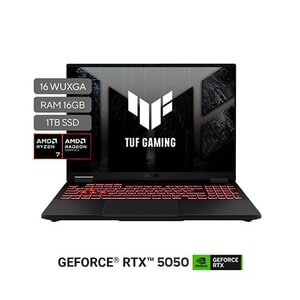 Portátil ASUS Consumo TUF Gaming A16 FA608UH-RV013|AMD Ryzen™ 7 260 Processor 3.8GHz (24MB Cache, up to 5.1 GHz, 8 cores, 16 Threads); AMD XDNA™ NPU up to 16TOPS|16"FHD+ WUXGA (1920 x 1200 ) |16GB DDR5-5600 SO-DIMM Max: 64GB |1TB PCIe® 4.0 NVMe™ M.2 SSD | AMD Radeon™ 780M Graphics |NVIDIA® GeForce RTX™ 5050 8GB GDDR7 |Cámara WEB Frontal 1080P FHD IR|Wi-Fi 6E(802.11ax) (Triple band) 2*2 + Bluetooth® 5.3 Wireless Card|LAN 10/100/1000 Mbps| Teclado tipo Chiclet retroiluminado RGB de 1 zona,Con tecla Copilot |Sistema Operativo No preinstalled OS |2,20 Kg | Jaeger Gray |Ranuras Expansión (incluye el utilizado): 2x DDR5 SO-DIMM slots,2x M.2 PCIe|Carga rapida, Recarga del 0 al 50 % en 30 minutos |ENERGY STAR®EPEAT Silver |Garantía 1 año a través del Centro de Servicio autorizado por la marca.
