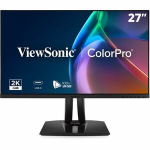 Monitor LED ViewSonic ColorPro VP2756A-2K 27" Clase WQHD - 16:9 - Negro - 68.6cm (27") Viewable - Tecnología conmutación en el mismo plano (In-plane Switching, IPS) - LED Retroiluminación - 2560 x 1440 - 16,7 Millones de colores - 350cd/m² - 5ms - 120Hz Frecuencia de actualización - Altavoces - USB tipo-C - HDMI - DisplayPort - Compatible con Montura VESA - Concentrador USB