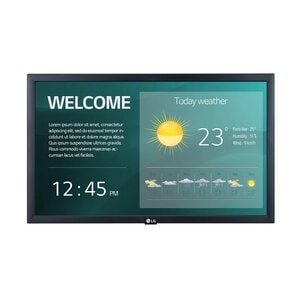 22SM3G-B Monitor 22" FHD 250 Nits 16/7 Resolution : 1,920 x 1,080 (FHD) IPS Panel Built-in Wi-Fi webOS 4.1 USB Plug & Play Content Management Remote Monitoring, warranty 3 years