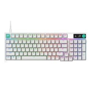 Logitech G G316 X 98 Teclado gaming - Cable Conectividad - USB Tipo A Interfaz - RGB LED - Inglés (EEUU) - Blanco - Tactil Llave de contacto - Dial, Pantalla, Control de medios, Modo Juego, Brillo, Control de Volumen Tecla(s) de acceso rápido - Windows 10, Mac OS X 12.0 Monterey - Computador - PC, Mac - Plástico