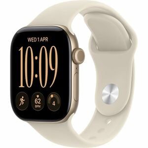 Apple Watch Series 12 Smart Watch - 42mm Case Height - 37mm Case Width - Dorado claro Color de estuche - Arena Color de banda - Aluminio Material de la caja - LAN inalámbrica - Sensor Salud, Sensor óptico de pulso cardíaco, Sensor de temperatura, eCompass, Altímetro, Acelerómetro, Sensor Gyro, Sensor de luz ambiental, Sensor ECG, ... - Altavoz, Monitorización de sueńo, Reproductor de música, Teléfono - Pulso cardíaco, Frecuencia respiratoria, Horas de sue&#