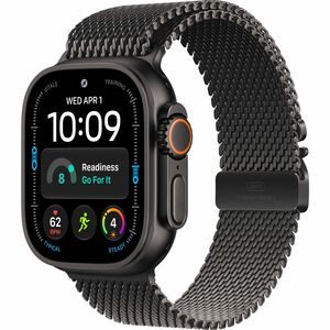 Apple Watch Ultra 4 Smart Watch - 49mm Case Height - 44mm Case Width - Negro Color de estuche - Negro Color de banda - Titanio Material de la caja - LAN inalámbrica - 5G - LTE - Sensor de temperatura, Altímetro, Sensor Salud, Sensor eléctrico de frecuencia cardíaca, Sensor óptico de pulso cardíaco, eCompass, Acelerómetro, Sensor Gyro, Sensor de luz ambiental, Sensor ECG - Altavoz, Monitorización de sueńo, Reproductor de música, Teléfono - Pulso card&
