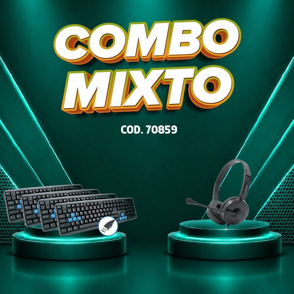 COMBO 3 MIXTO JULIO 2026 TECLADO USB GAMER TECH GT816T COD 10903 Mejora tu experiencia de juego o trabajo con este teclado gamer, diseñado para ofrecer respuesta rápida, durabilidad y un estilo atractivo con empaque de lujo. • Cable USB de alta calidad con filtro para una conexión estable y sin interferencias • 105 teclas en total, incluyendo 12 teclas de acceso rápido a funciones multimedia • Teclas tipo tapa con mejor respuesta táctil para mayor precisión al escribir o jugar • Diseño ligero para mayor comodidad y fácil transporte • Estructura antiderrame que protege el teclado ante líquidos accidentales • Teclas azules ideales para...