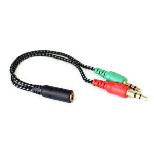 CABLE Y DE AUDIO ACORDONADO CORDÓN - STEREO - 2 CONECTORES 3.5MM MACHO - 1 PUERTO 3.5MM HEMBRA