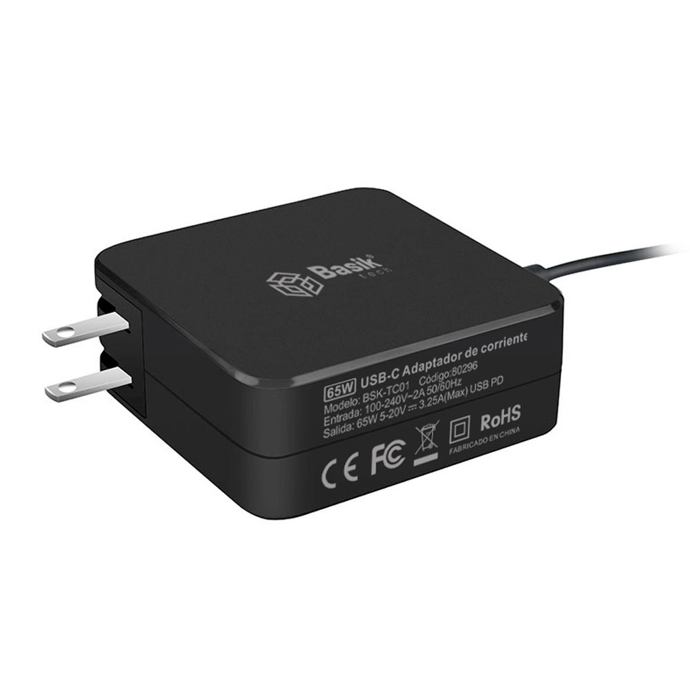 CARG. PARA PORTATIL TIPO C 65W PLUS