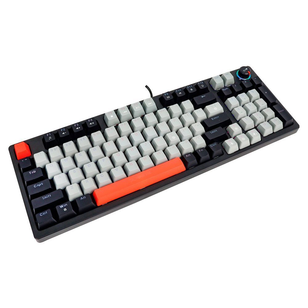 TECLADO MECANICO USB ANTI GHOSTING Diseñado para ofrecer rendimiento y practicidad en el uso diario. • TECLADO MECÁNICO PARA GAMER • RETROILUMINADO • CON CONTROLADOR • CABLE USB 2.0 • TECLAS DE DOBLE INYECCIÓN • VIDA ÚTIL DEL INTERRUPTOR: 50 MILLONES DE PULSACIONES Una solución confiable para trabajo, estudio o entretenimiento.