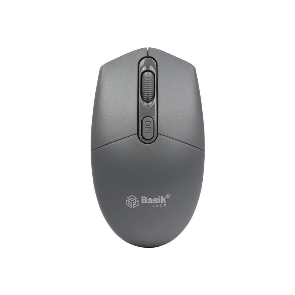 MOUSE INALAMBRICO BASIK TECH GRIS · Mouse inalámbrico 4D · Diseño ergonómico, cómodo al tacto con la mano · Tecnología inalámbrica de 2,4 Hz · Fácil manejo · Receptor USB · Sensor óptico sensible incorporado · Función de apagado automático para ahorrar energía de la batería · Hasta 10 metros de distancia de operación Interruptor de encendido/apagado para prolongar la duración de la batería · La vida útil del interruptor es más de un millón de veces · Bajo consumo de energía · 4 Botones · 1200 dpi, preciso y rápido, trabaja libremente · Escala de dpi: 800-1200-1600 dpi · El receptor mini nano, está...