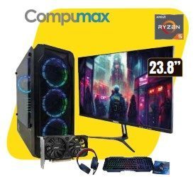 AMD RYZEN 5|GAMING Ryzen 5-5600GT/RAM 16GB/SSD 500GB/ Board A520M-k-v2/FP 700W/23.8" CMX 23.8” Procesador: AMD Ryzen 5-5600GT Board: Gigabyte A520M-K-V2 | Ram: 16GB | Almacenamiento: SSD 500GB | Monitor: LED 23,8” CMX | Fuente de Poder 700W REALES | Teclado, Mouse, Pad Mouse y | Diadema Alámbrico Tipo Gamer