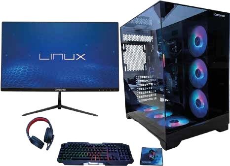 AMD RYZEN 7|GAMING COMPUMAX Ryzen 7-5700G/RAM 16GB/SSD 512GB/ Board GIGABYTE A520M-K-V2/FP 850W/ Refrigeración Liquida/31.5" CMX/Linux OS | Referencia: 9051-900-0579, CMX-31.5-180HZ | Procesador: AMD Ryzen 7-5700G | Board: GIGABYTE A520M-K-V2 | Ram: 16GB BLINDADA | Almacenamiento: SSD 512GB | Refrigeración Liquida: 360MM | Monitor: 31,5 180HZ QHD BORDERLESS CURVED Fuente de Poder 850W Certificada 80 PLUS BRONZE Teclado y Mouse alámbrico *Imágenes de referencia*