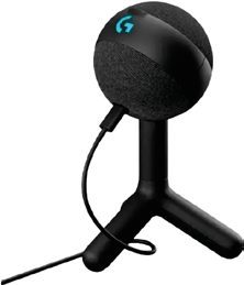 Micrófonos Streaming Micrófono YETI ORB USB Para Juegos con RGB LIGHTSYNC | Referencia: 988-000550 | •Tipo: Condensador •Frecuencia de muestreo: 24 bits / 48 kHz •Patrón polar: Cardioide •Respuesta de frecuencia: 70Hz-20KHz •SPL máx.: 117 dB (THD 1% kHz) •Conector: USB-C a USB-A •Relación señal/ruido: 72 dB •Iluminación: RGB con LIGHTSYNC •Preajustes Blue VO!CE: El software Blue VO!CE te permite protegerte contra recortes y agrega divertidos efectos •Control total con G HUB: Al instalar G HUB podrás controlar tu micrófono Yeti Orb y todos tus productos Logitech G