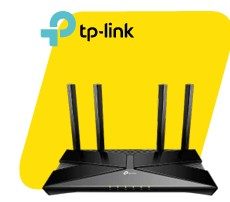 Router Archer AX53 WiFi 6 Doble Banda Gigabit AX3000 ▪ Estándares: Wi-Fi 6, IEEE 802.11ax/ac/n/a 5 GHz IEEE 802.11ax/n/b/g 2.4 GHz ▪ Velocidades de WiFi: AX3000, 5 GHz: 2402 Mbps (802.11ax, HE160) 2,4 GHz: 574 Mbps (802.11ax) ▪ Puertos Ethernet: 1 puerto WAN Gigabit, 4 puertos LAN Gigabit ▪ Protocolos: IPv4, IPv6 ▪ Cuatro antenas externas de alta ganancia y la tecnología Beamforming se combinan para extender Wi-Fi fuerte y confiable en toda su casa
