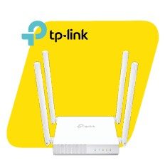 Router Wi-Fi de doble banda AC750 ▪ Estándares: Wi-Fi 5, IEEE 802.11ac/n/a 5 GHz, 802.11n/b/g 2.4 GHz ▪ Velocidades de WiFi: AC750, 5 GHz: 433 Mbps (802.11ac), 2,4 GHz: 300 Mbps (802.11n) ▪ Alcance WiFi: 4× Antenas fijas ▪ Puertos Ethernet: 1 puerto WAN de 10/100 Mbps, 4 puertos LAN de 10/100 Mbps ▪ Protocolos: IPv4, IPv6 ▪ Red de invitados: 1 red de invitados de 5 GHz, 1 red de invitados de 2,4 GHz
