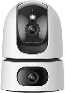 Ranger Dual 6MP Wi-Fi Para uso interior | Referencia: IPC-S2XN-6M0WED | •Cámara: 6MP (3MP lente fijo/3MP lente PT) (3072*2048 píxeles) •Distancia focal fija: 3,6 mm •Visión Nocturna Mejorada: Infrarrojos que proporcionan claridad hasta 15 metros en la oscuridad •Campo de visión: 84°(H), 45°(V), 101°(D), 0 ~ 355 ° Pan & 0 ~ 90 ° Tilt •Detección humana y de mascota por doble canal IMOU Sense •Ranura para tarjeta Micro SD •Alarma de sonidos anormales •Audio bidireccional