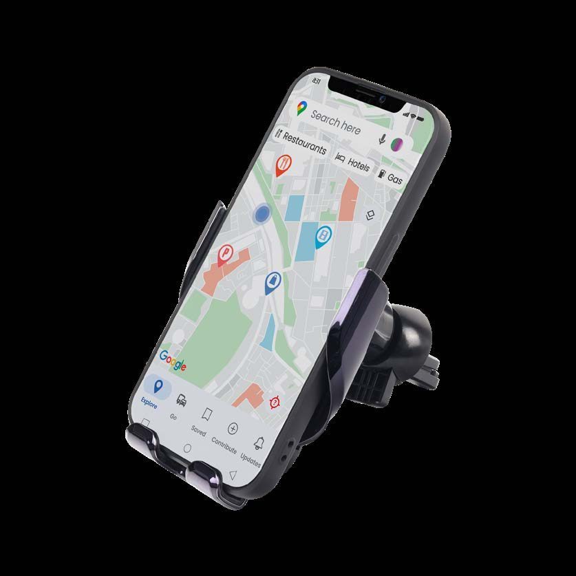 SOPORTE CARRO INALÁMBRICO 15W | Adaptador de carga inalámbrica para carro | Soporte para carro con cargador inalámbrico integrado | Cuenta con tecnología Quick Charge(QC 3.0) | Admite teléfonos con pantallas de 4,5 a 7 pulgadas | Carga por inducción electromagnética (QI) | Resistente a altas temperaturas