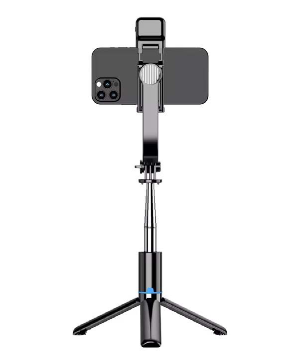 SELFIE BT CON LUZ L02S | Selfie BT con Luz | 3 en 1 | Funciones: Selfie Stick/Trípode/ | Capacidad de batería: 70mAh | Potencia de consumo: 2W | Tipo de batería de control: CR1632