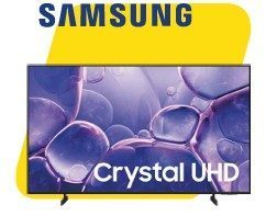 Televisor Smart 50” Crystal 4K U8000F Resolución: 4K (3,840 x 2,160 | Conectividad: 3x HDMI, 1x USB-A, | Bluetooth 5.3, Wi-Fi 5, 1x Ethernet | One UI Tizen: Personaliza tu | experiencia en pantalla | Diseño MetalStream: Un elegante | diseño de metal que mejora su